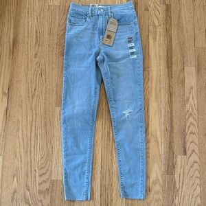 Levi's Mile High Super Skinny Light Blue Denim Jeans